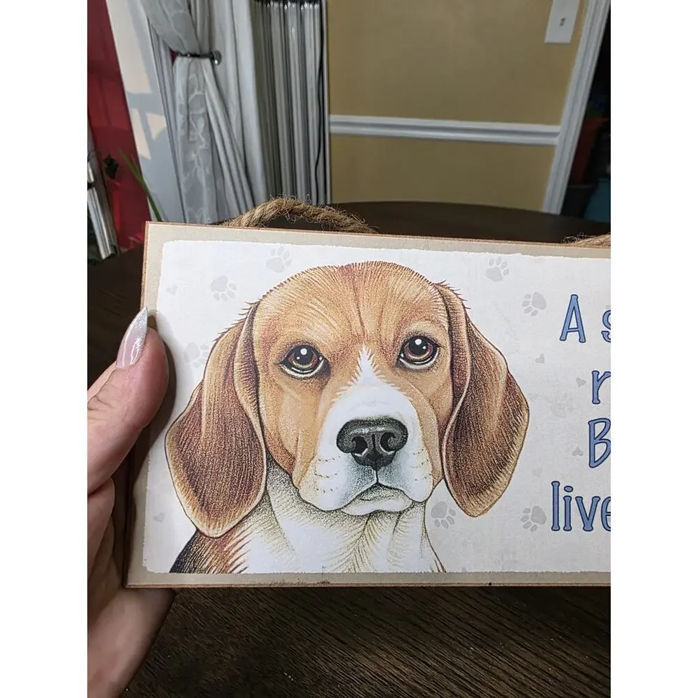 A Spoiled Rotten Beagle‎ lives here CUTE Dog Sign 5